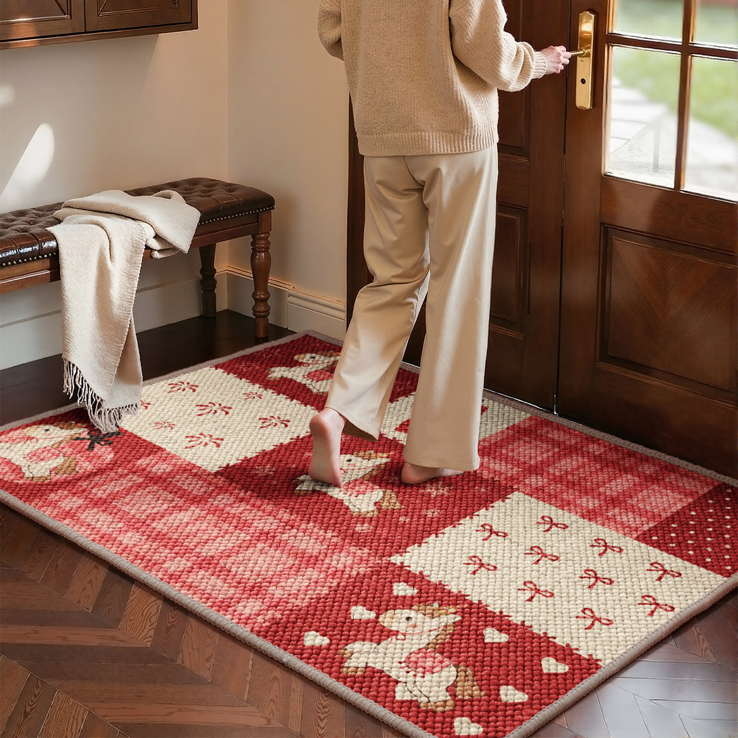 入户门地垫2026新款玄关进门脚垫高级感大颗粒新款防滑可定制地毯,居家布艺,入户地垫,淘宝优惠券,粉丝福利购,淘宝优惠卷