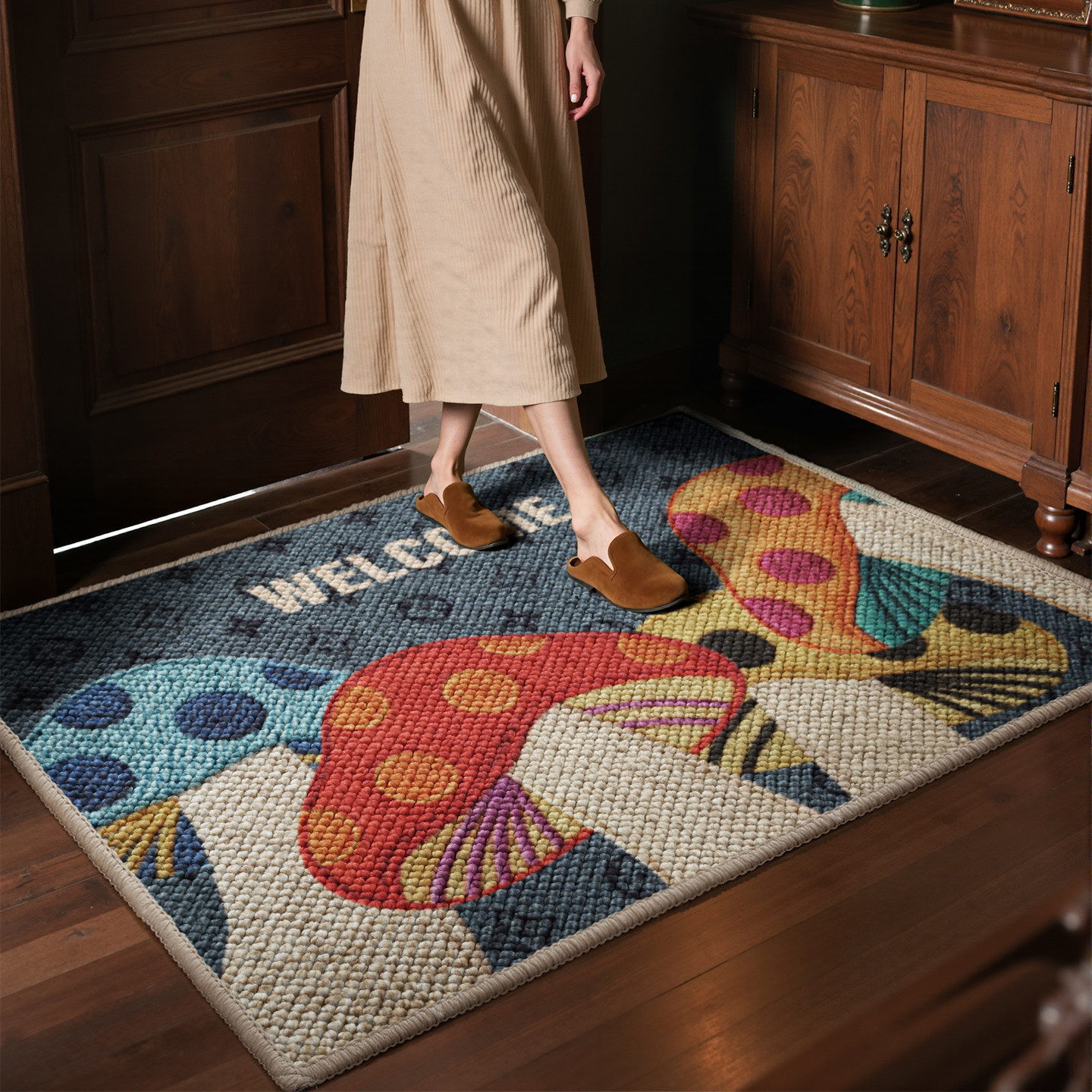 大颗粒防滑耐磨入户地垫可定制