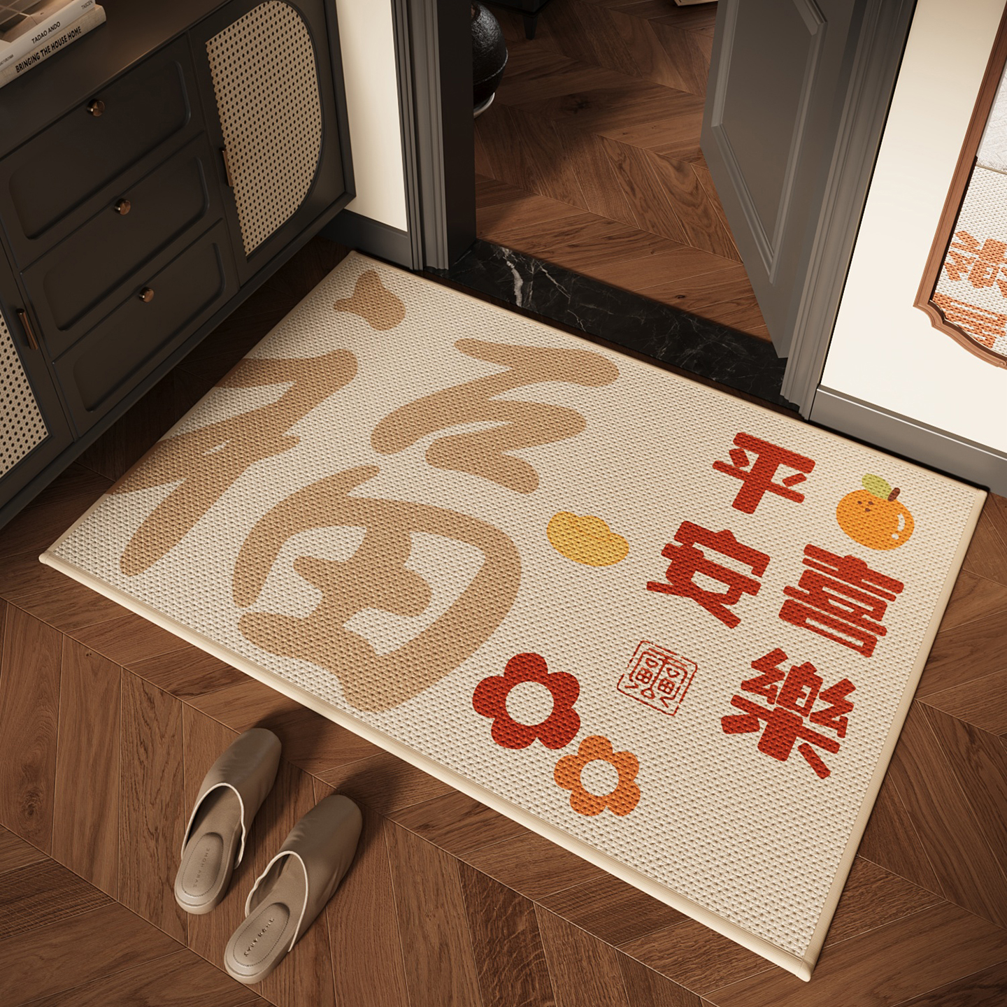 入户门地垫2025新款防滑脚垫玄关大门口耐脏除尘地毯室内门垫定制