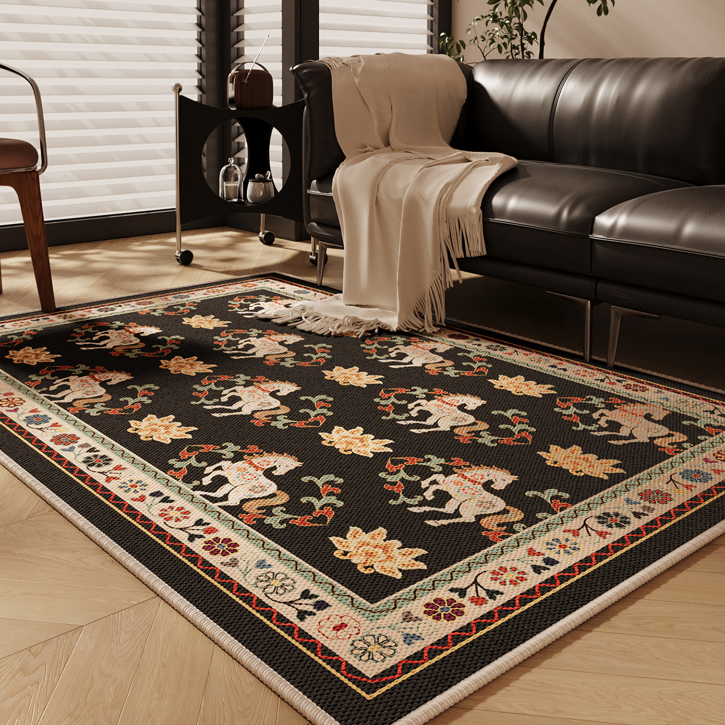 客厅地毯大颗粒无甲醛卧室床边毯复古沙发茶几地垫耐脏免打理脚垫,居家布艺,地毯,淘宝优惠券,粉丝福利购,淘宝优惠卷