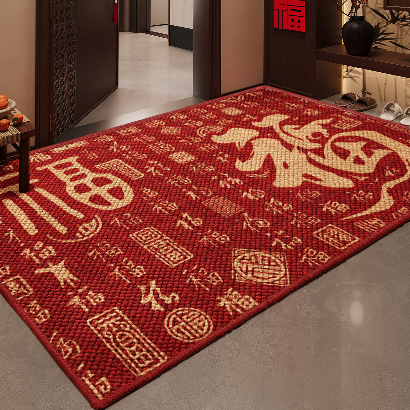 高级感大颗粒入户门地垫2026新款玄关进门脚垫耐磨防滑可定制地毯,居家布艺,入户地垫,淘宝优惠券,粉丝福利购,淘宝优惠卷