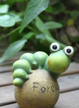 欧式花园/阳台摆件*田园陶瓷毛毛虫创意家居工艺陶瓷摆件饰品