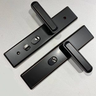 〖SJ719〗防盗门多功能黑金色拉手不锈钢 可转换面板