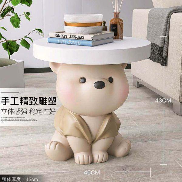 大型熊落地摆件家居装饰品茶几床边托盘电视柜沙发旁动物乔迁礼物