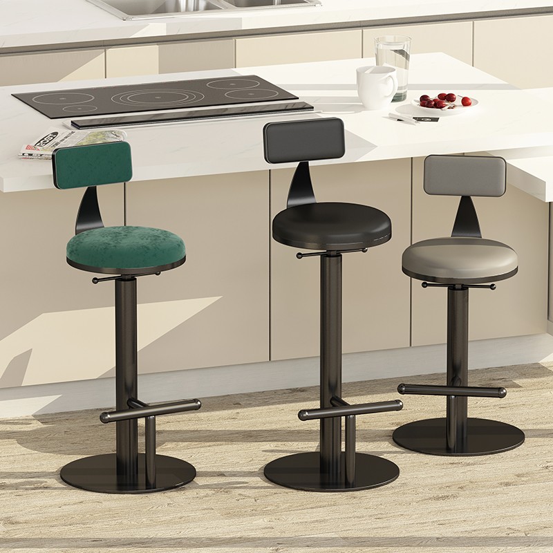 北欧轻奢梳妆台化妆师椅子网红zis旋转美甲小圆凳书桌靠背升降椅