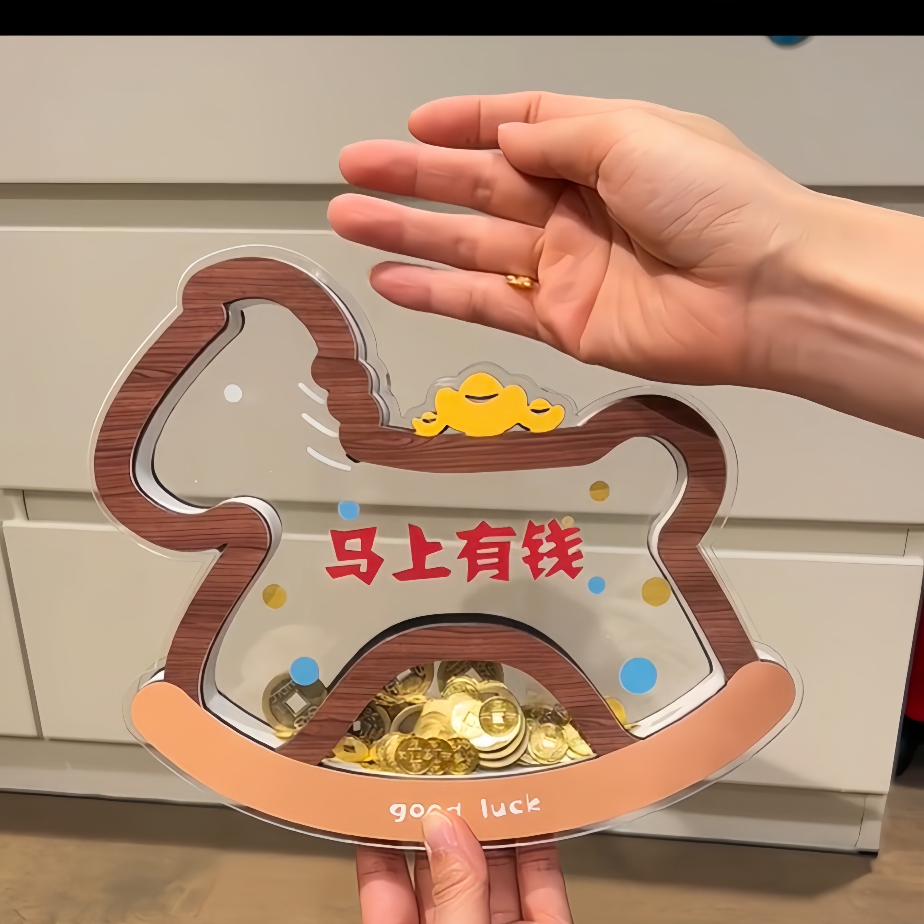 电视地柜装饰摆件高颜值装饰品桌面摆件工艺品透明礼品高级高级感