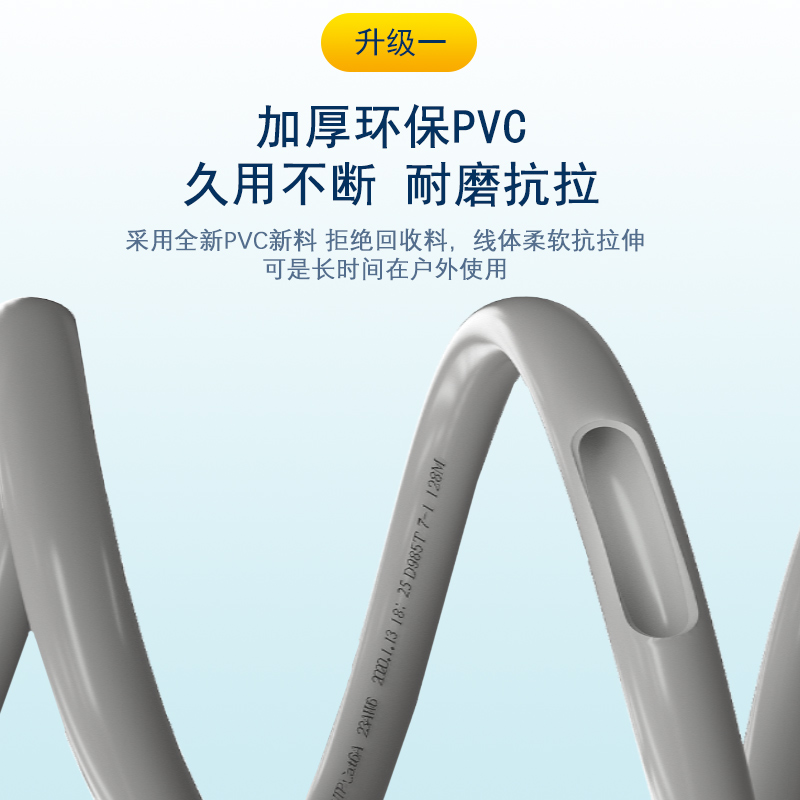 室内超五类双屏蔽超5类千兆非屏蔽网线纯铜网络线宽带线家用300米