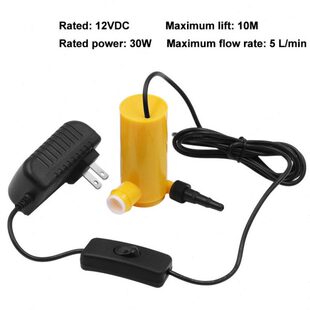 3开槽机12V10水钻机切割机用水泵合1米于潜水泵 小型水泵扬程微型