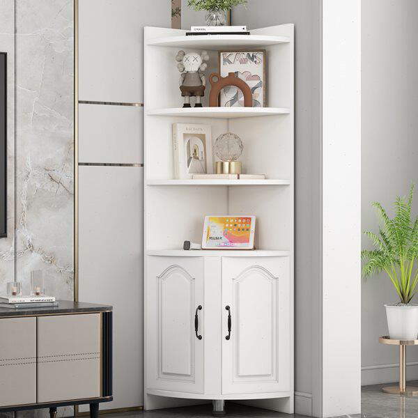 置物架落地角柜墙角柜储物柜拐角简约现代储物三角酒柜欧式转角柜