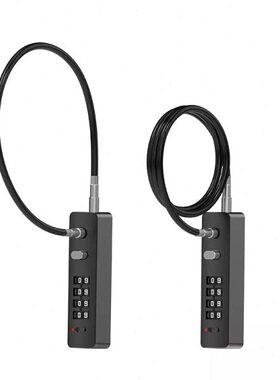 密码锁钢丝绳钢推密码锁密码挂锁自行车头盔锁头加粗改杆白码柜门