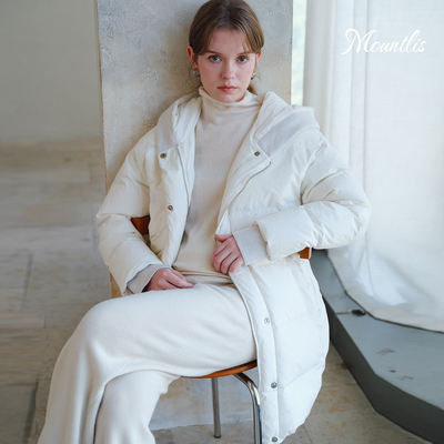 90白鹅绒中长款简约羽绒服