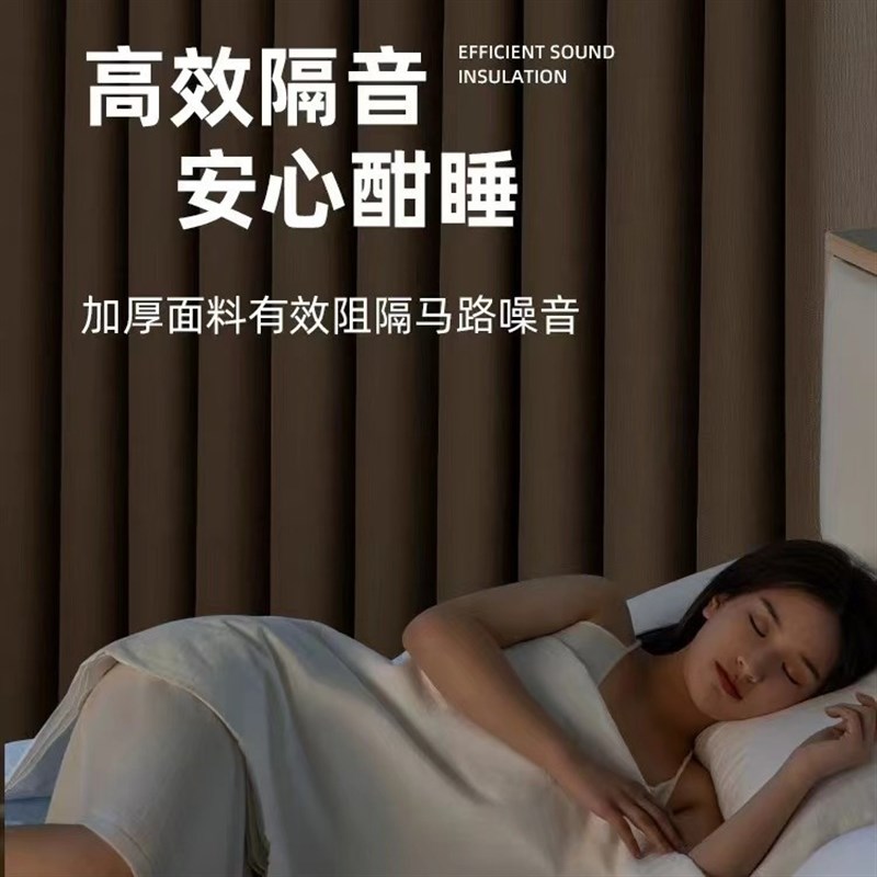 全遮光丝绒窗帘现代简约加厚雪尼尔抗菌布艺窗帘客厅卧室成品