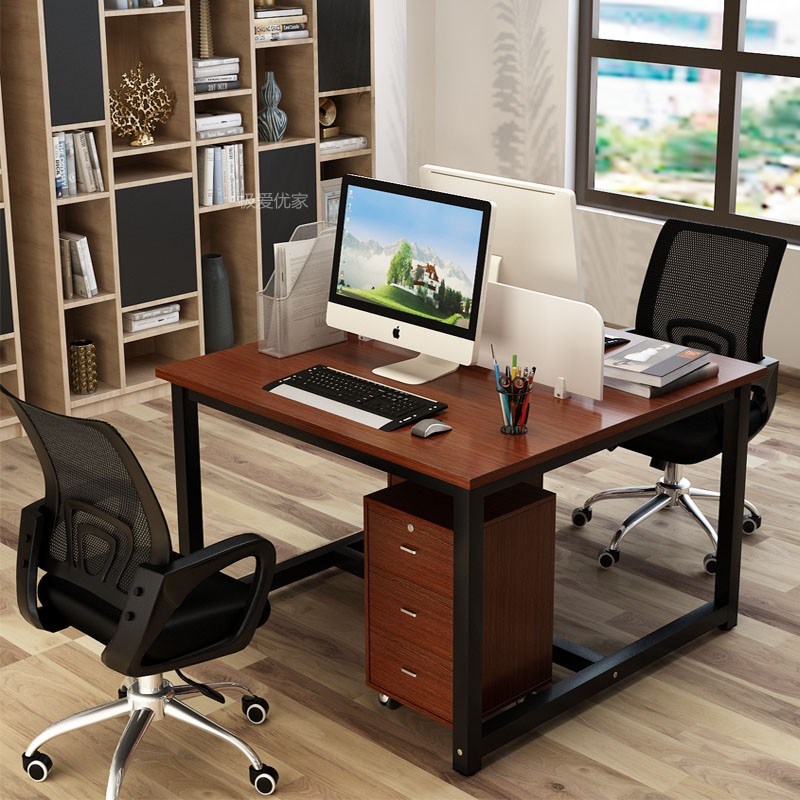 职员工作位6/4/2人双人位面对面 办公桌双人工位办工桌对坐电脑桌