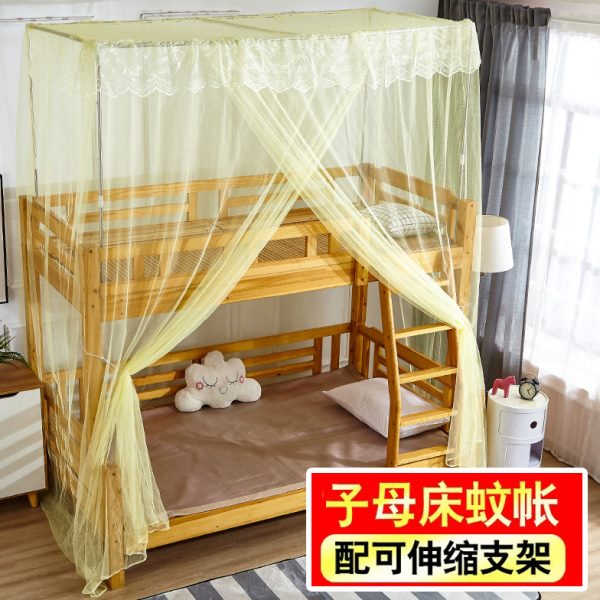 子母床1.5米上下铺1.2m一体双层床高低儿童床1.35家用上下床蚊帐