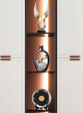 新中式创意江山花瓶摆件客厅酒柜电视G柜茶室家居装饰品工艺品摆