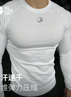 健身衣男速干长袖跑步运动训练服紧身上衣显肌肉骑行服透气防晒