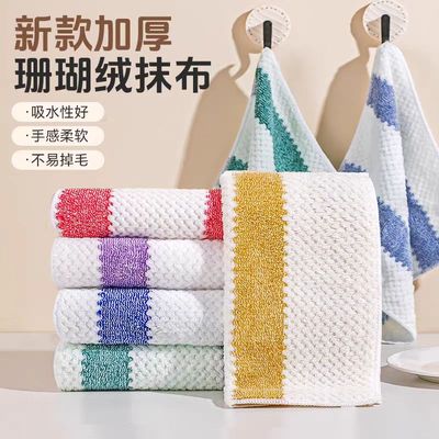 抹布厨房抹布可挂式吸水去油去污不掉毛不沾油懒人抹布5