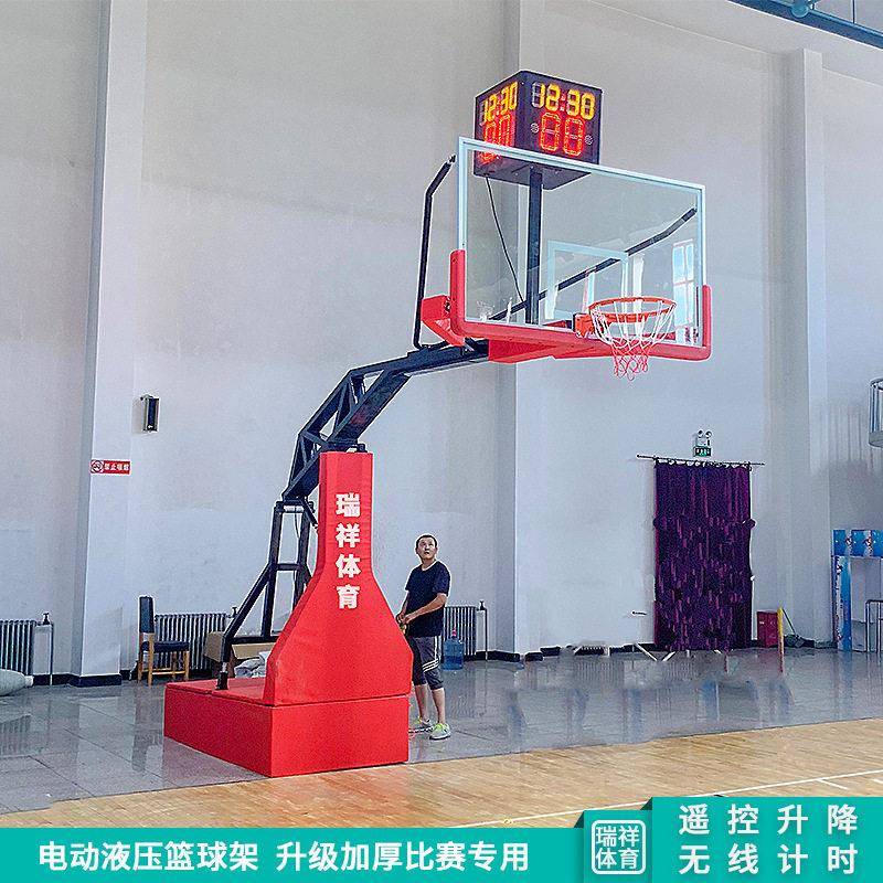 篮球架厂家液压升降篮球架体育场馆成人移动电动折叠篮球架