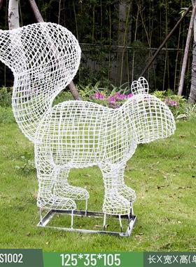 户外不锈钢铁艺镂空蘑菇雕塑仿真植物发光摆件公园林小区草坪装饰