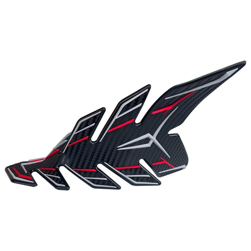 适用于摩托车通用大油箱橡胶碳纤维纹黑色鱼骨贴油箱贴挡鸟贴新款