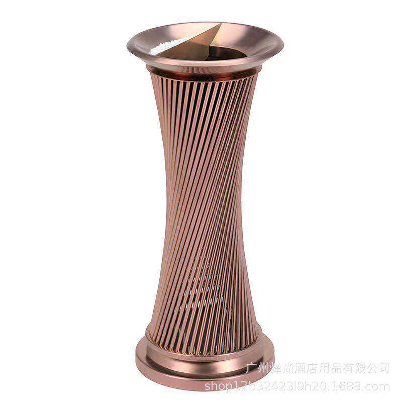 酒店不锈钢座地烟灰桶小蛮腰欧式创意室内垃圾桶KTV电梯口垃圾桶