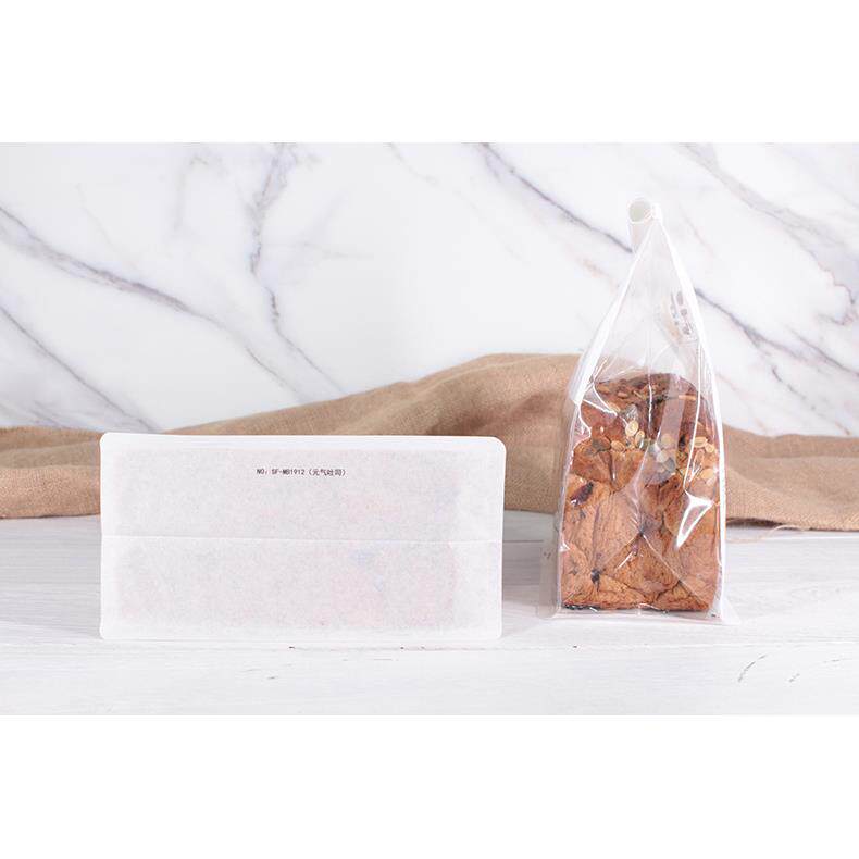 八边封棉纸烘焙西点吐司包装袋开窗纸袋面包可制定自封口透明糕点