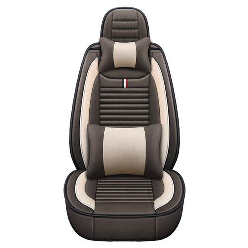 24年Car seat cover新款分体头全包全麻汽车坐垫四季通用出口