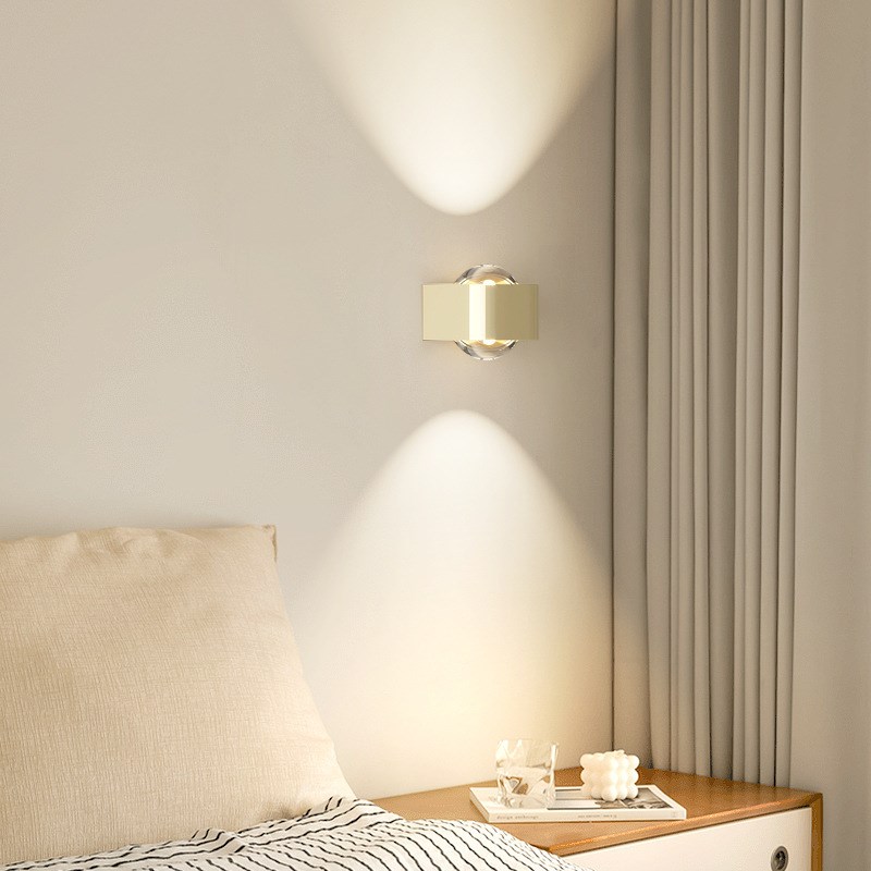 奶油风卧室床头壁灯现代简约高级氛围感客厅背景墙小山丘卧室壁灯