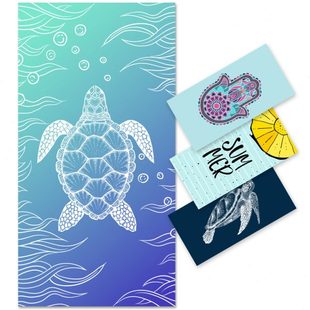 超细纤维沙滩巾可定制数码 现货 印花不掉色吸水浴巾