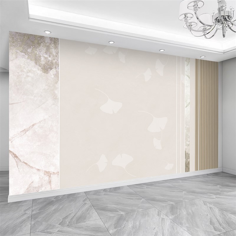 现代简约轻奢风墙布m格栅壁画素色壁布电视背景墙壁纸客厅沙发卧