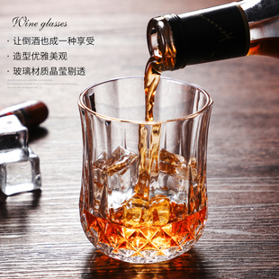 啤酒杯M早餐牛奶杯威士忌洋酒 玻璃杯家用水杯耐热泡茶杯6只套装
