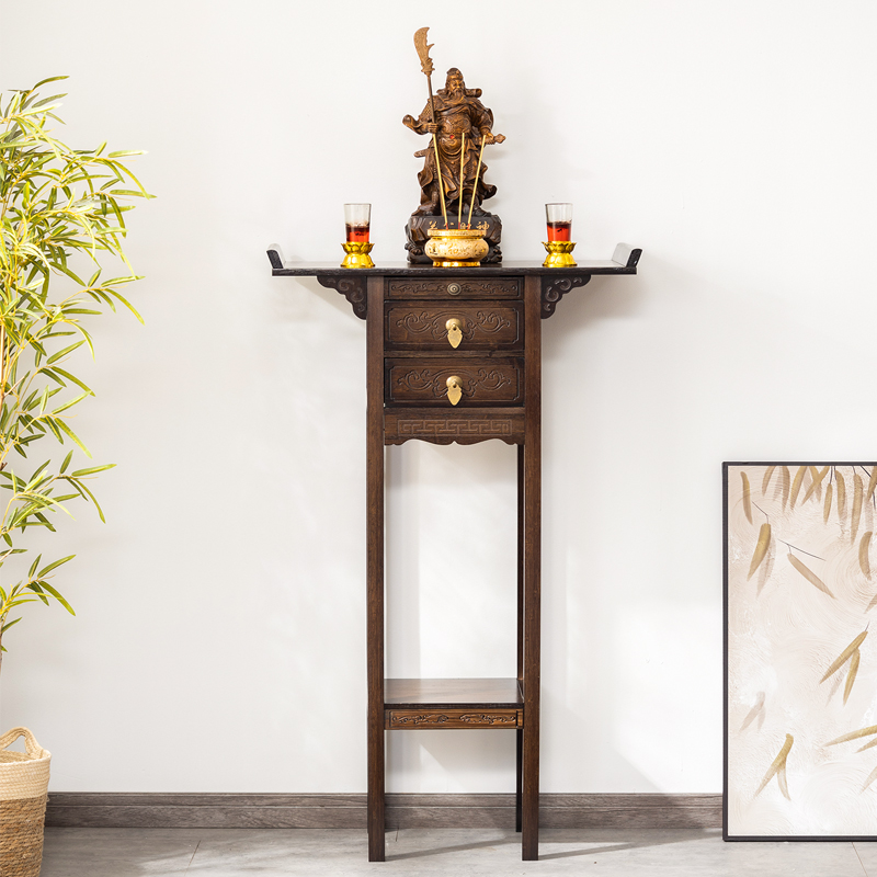 财神爷柜子上供的桌子供桌香案桌佛龛新中式立Q柜贡桌神台佛台家