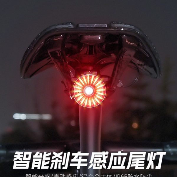西骑者自行车尾灯智能刹车感应车灯山地公路车警示灯户外夜骑装备