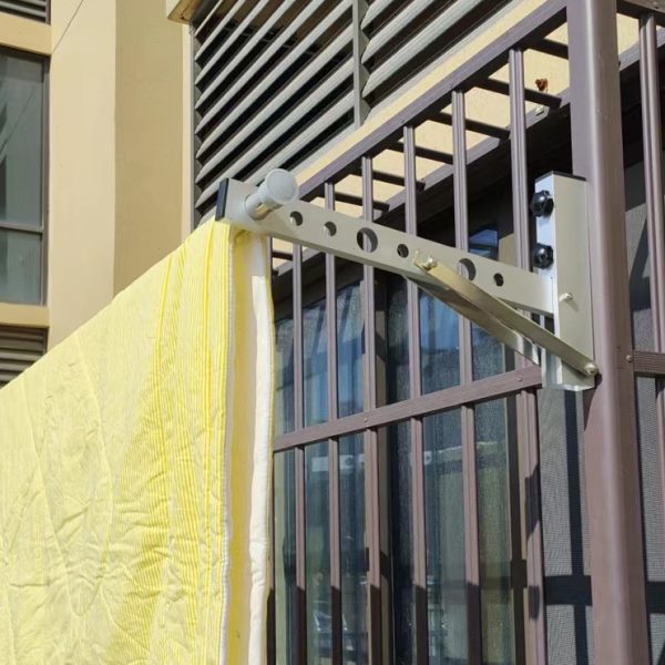 窗外晾衣架窗户免打孔晒被神器阳台外护栏户外室内晒挂衣杆凉衣架