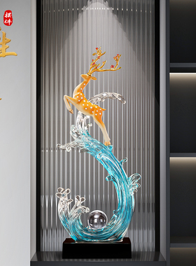 风生水起入户玄关装饰摆件轻w奢高档客厅壁龛高档装饰品电视柜摆