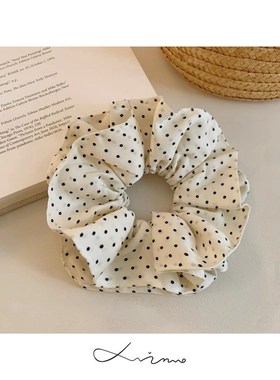 星之诺 2025夏季新u款缎面波点大肠发圈F08322