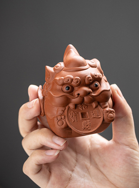 创意可爱小貔貅紫砂茶宠摆件招财萌宠可养茶玩茶R虫茶台茶桌装饰