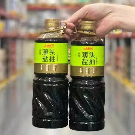 山姆 李锦记特级薄盐头抽零添加酿造酱油装家用烹饪炒菜
