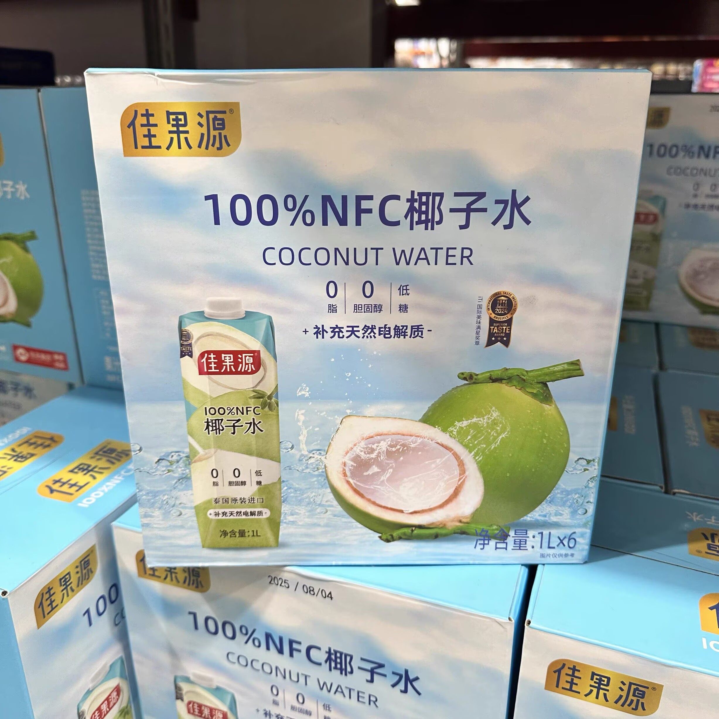 山姆 佳果源泰国进口100%NFC椰子水椰0脂 1L*6瓶健康饮品,咖啡/麦片/冲饮,椰汁水/椰汁/椰奶,淘宝优惠券,粉丝福利购,淘宝优惠卷
