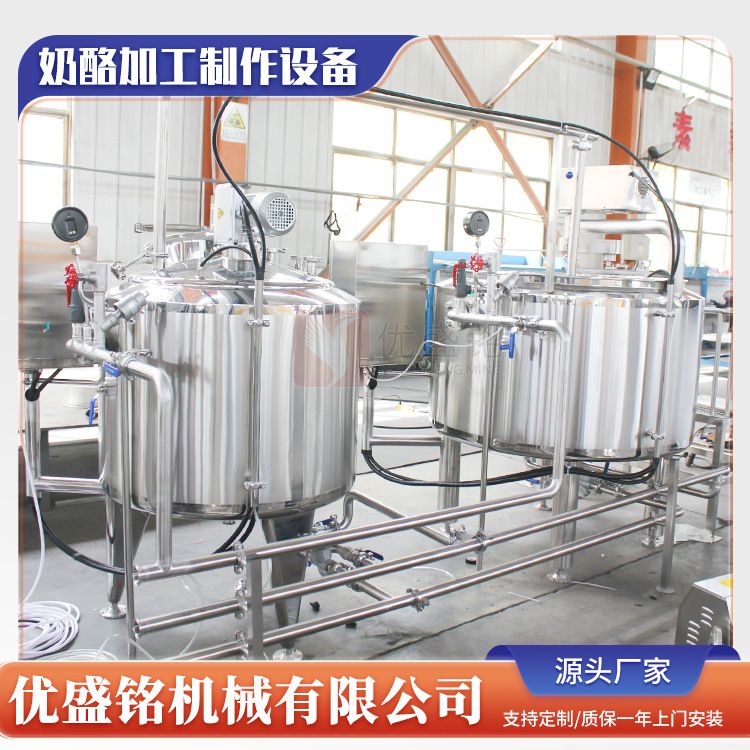 小型硬质奶酪发酵设备 酥油制作机器 整套奶疙瘩加工生产线
