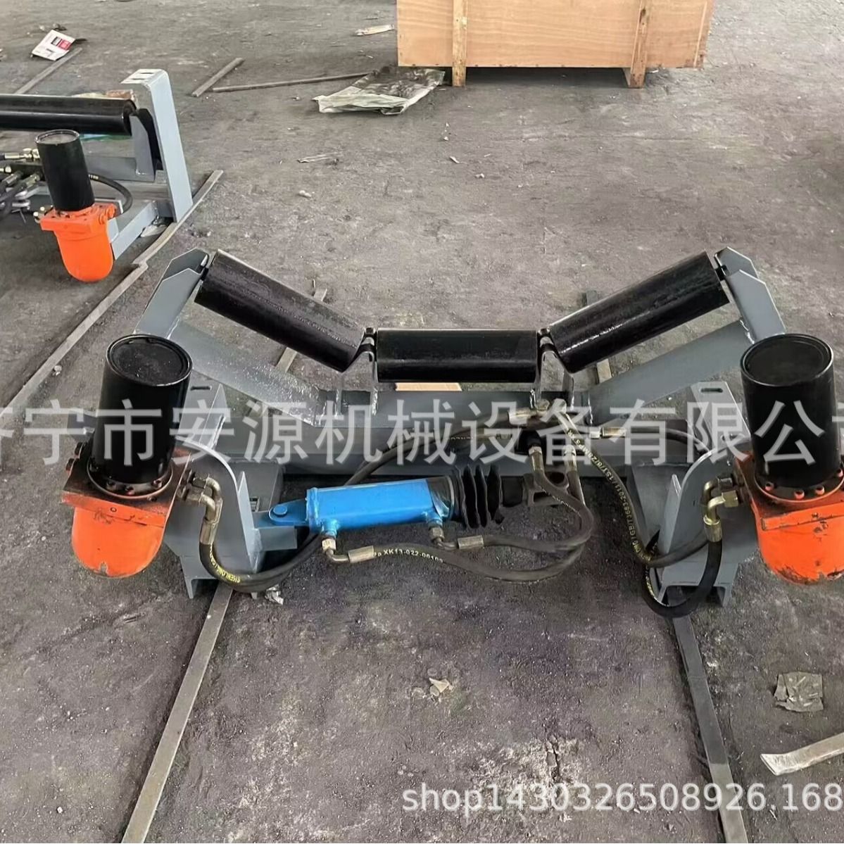 皮带无源自动液压纠偏装置 液压调偏器 矿山纠偏器支架