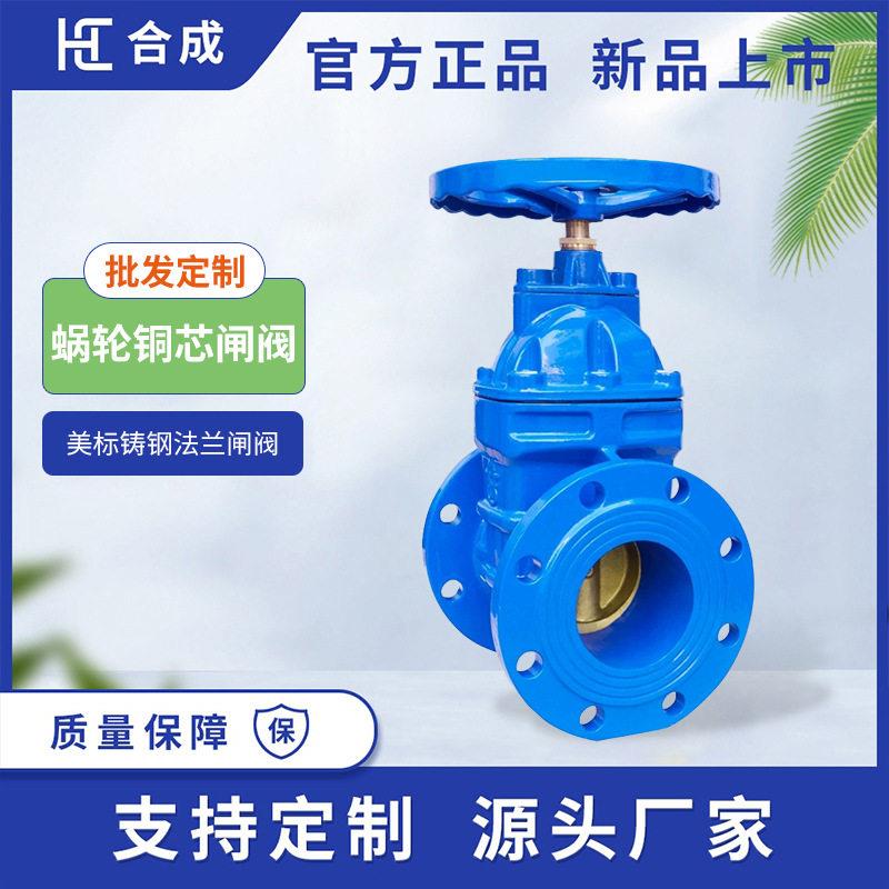 球墨铸铁法兰软密封闸阀铜芯暗杆弹性座封闸阀手动自来水消防阀门