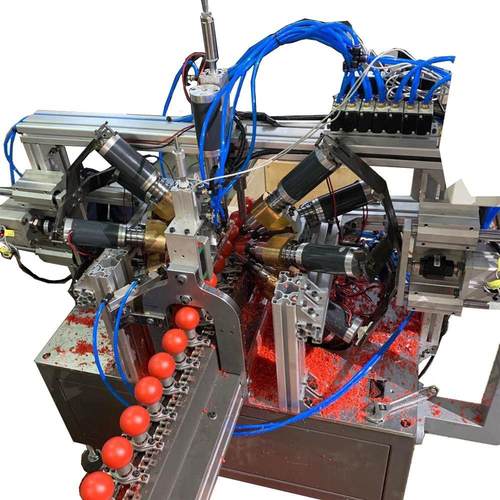 全自动钻孔机高尔夫早教球球打孔机40孔洞洞球26孔卧式多轴钻