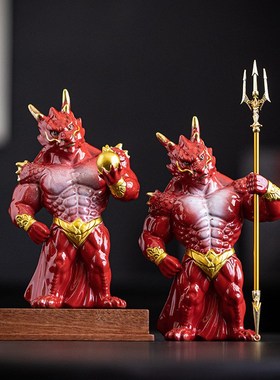 龙将陶瓷摆件生肖龙年招财健身房收银台办公室送朋友店铺业礼盒