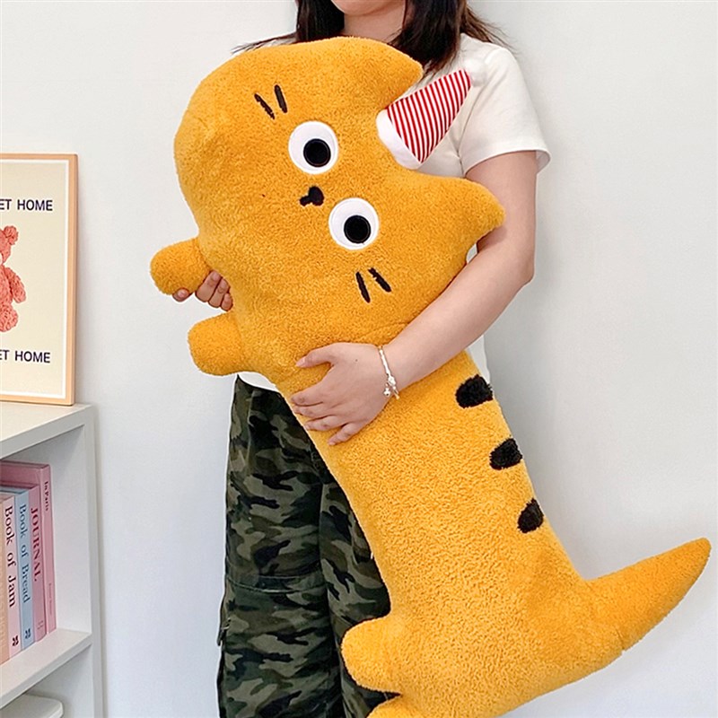 呆萌大眼猫咪抱枕沙发靠背枕床上靠垫长条夹腿睡觉男女生毛绒