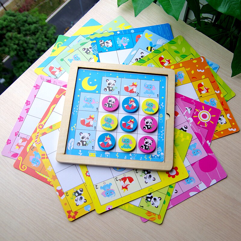 儿童入门九宫格幼儿逻辑游戏棋幼儿园阶梯益智思维训练数独
