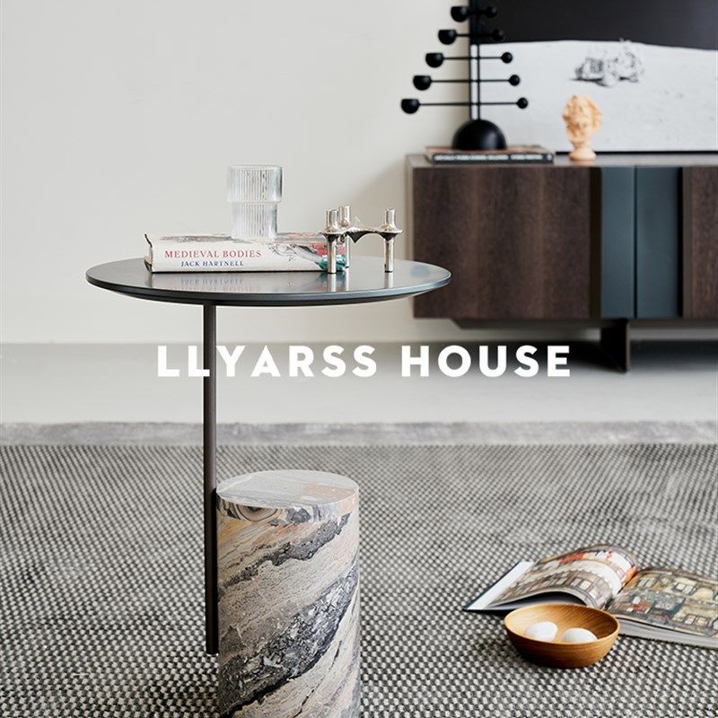 利亚斯床头柜边几创意边几天然大理石圆形沙发角几MR,住宅家具,茶几,淘宝优惠券,粉丝福利购,淘宝优惠卷