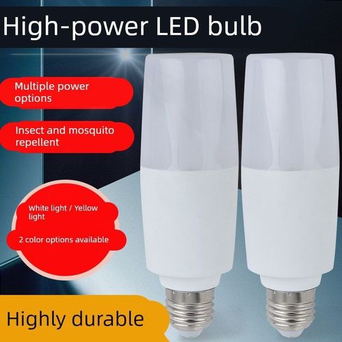 LED超亮灯泡柱形灯E27螺口家用筒灯卧室走廊节能高亮白光球泡灯