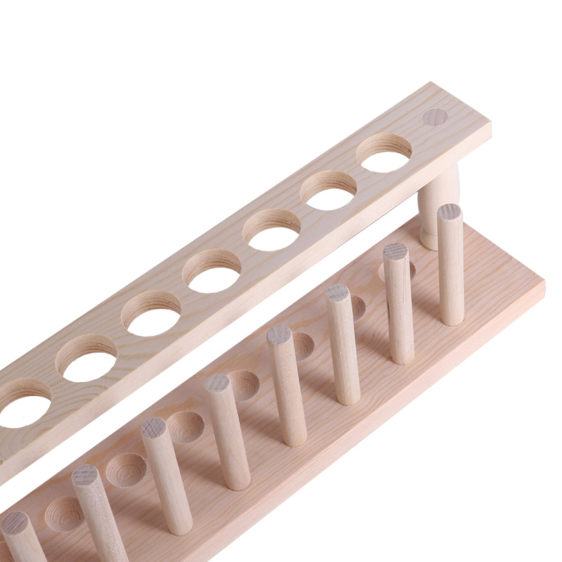 木质玻璃试管架子实验室支架两用架教学玻璃管架6孔12孔实验器材