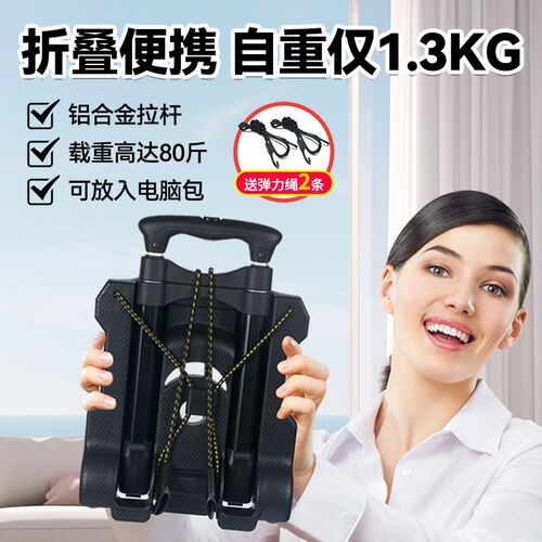 拉货小拉车迷你手拉车携式快递车买菜行李推车购物车